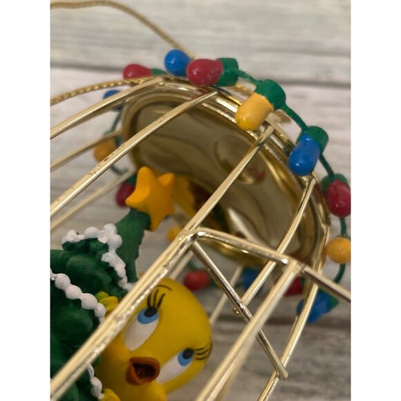 Tweety “Twee Twimmings” Cage Ornament 2000 Bradford Editions | Looney Tunes Chri - Picture 8 of 10